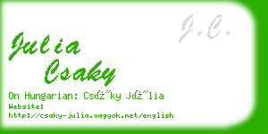 julia csaky business card